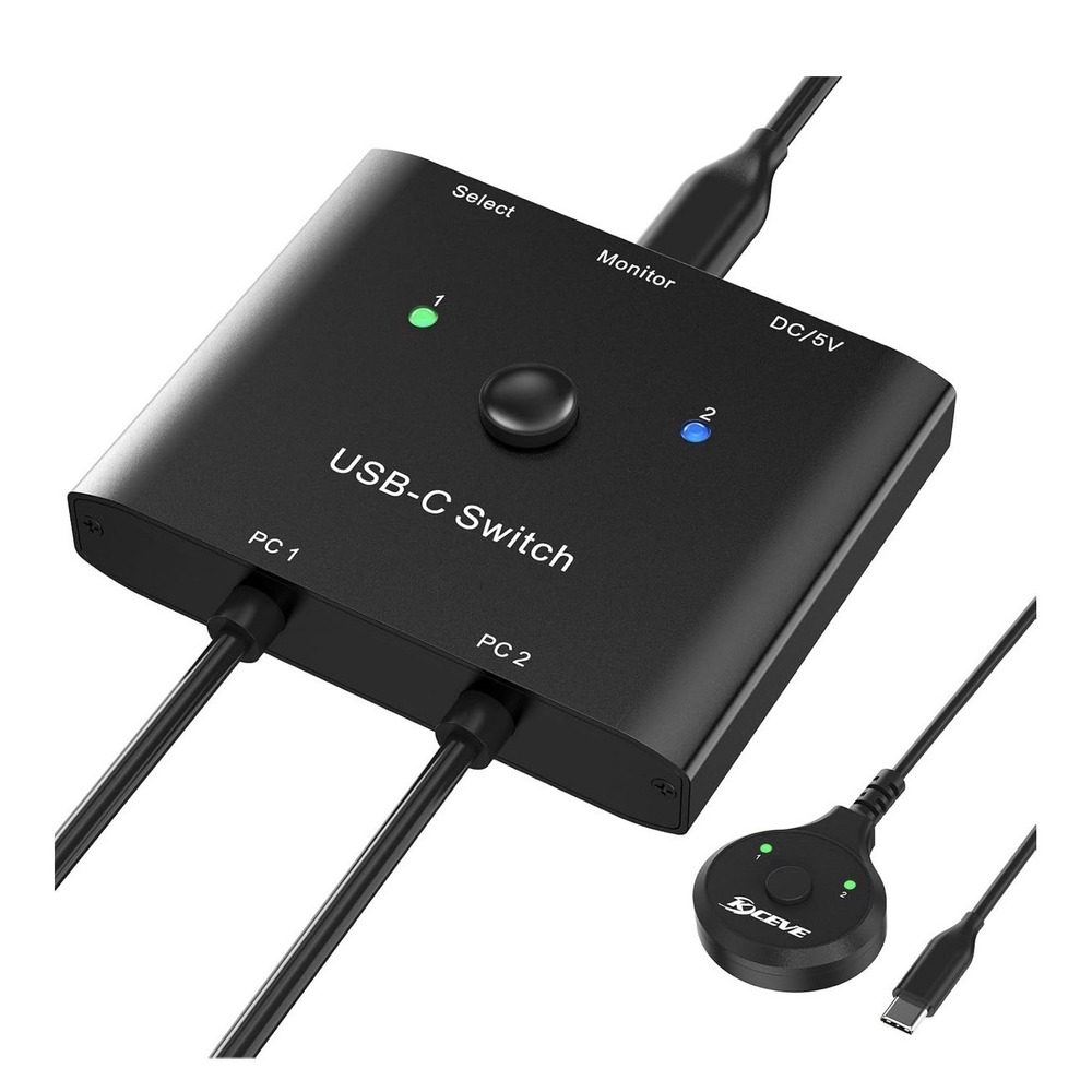 8K USB C Switch USB C Switcher For 2 Computers Bi Directional USBC KVM Switch